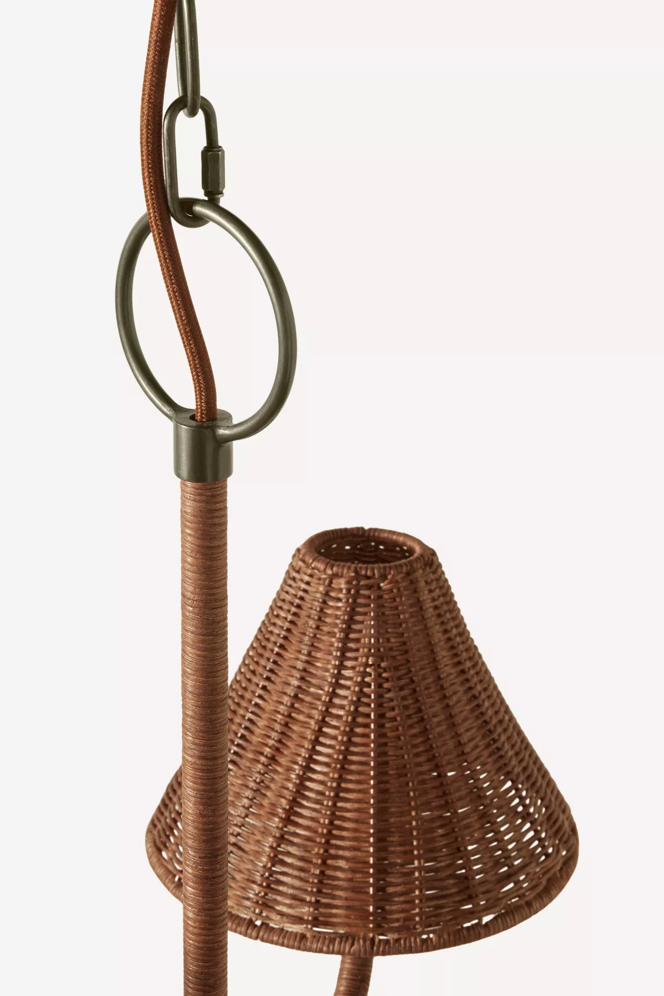 Delphine Wicker Chandelier - thumbnail 4