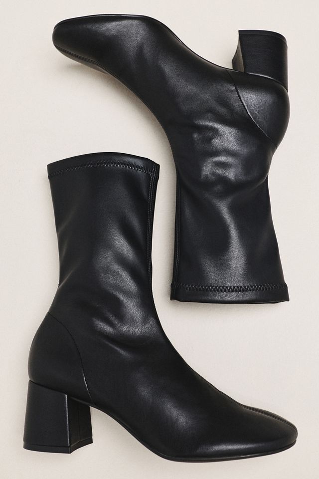Maeve Block Heel Sock Boots #1