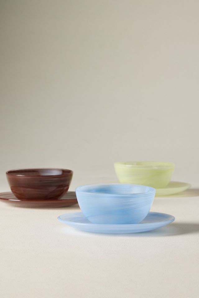 Luna Swirled Glass Nut Bowls, Set of 3 #1