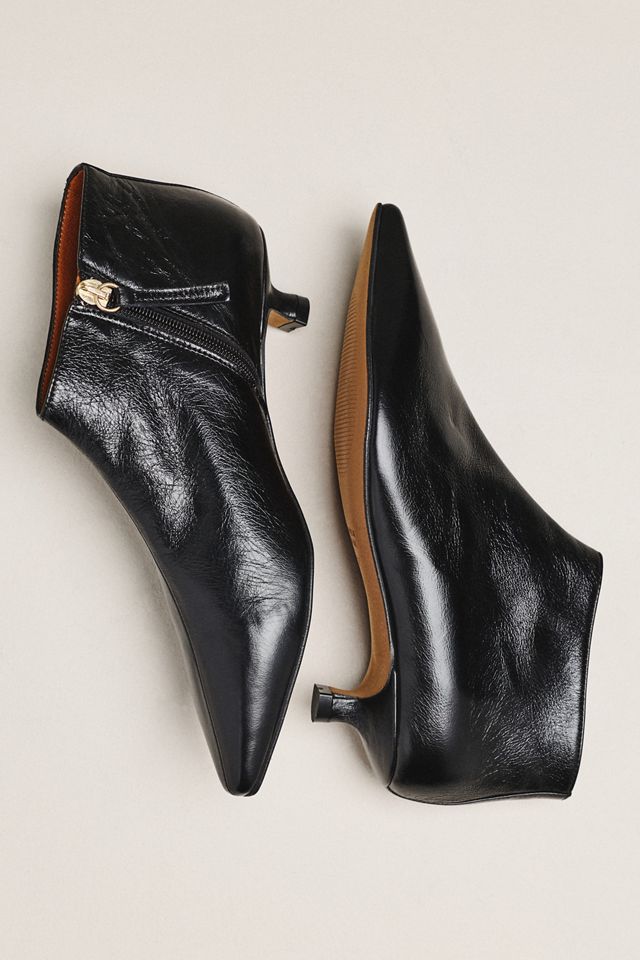 Maeve Pointed-Toe Leather Ankle Boots #1