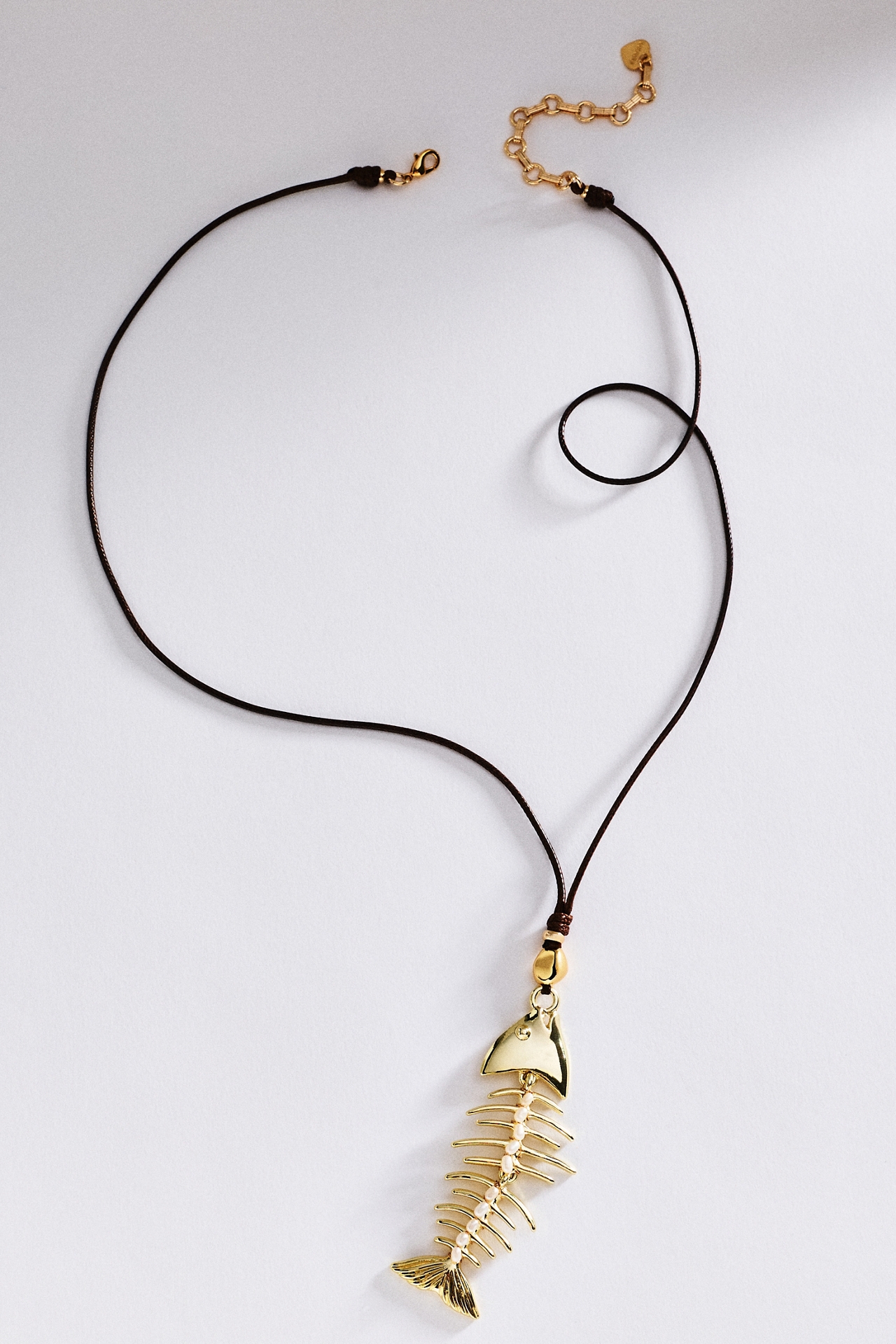 Fish Pendant Cord Necklace