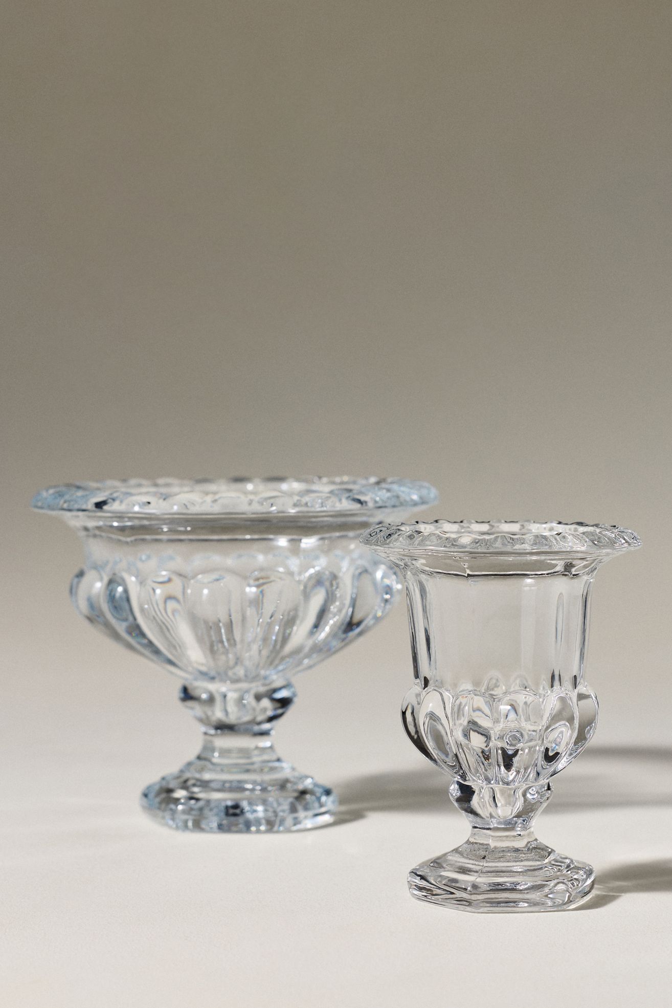 Iris Pressed Glass Vase - Small, Assorted
