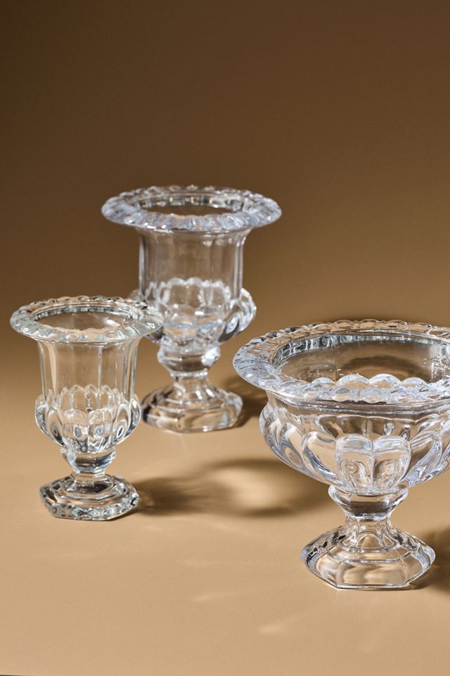 Iris Pressed Glass Vase #1