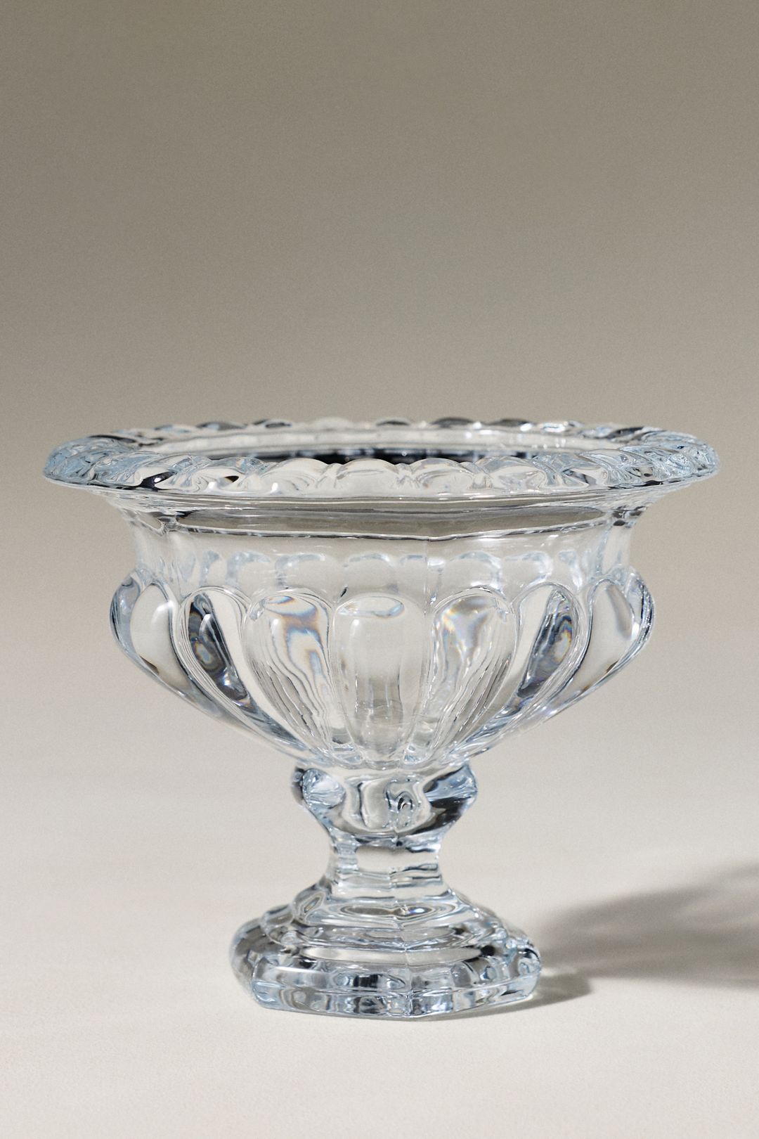 Iris Pressed Glass Vase - Wide, Assorted