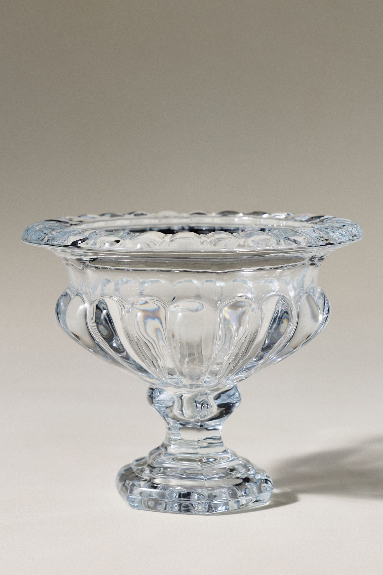 Iris Pressed Glass Vase - Wide, Assorted