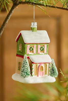 Snowy House Ornament