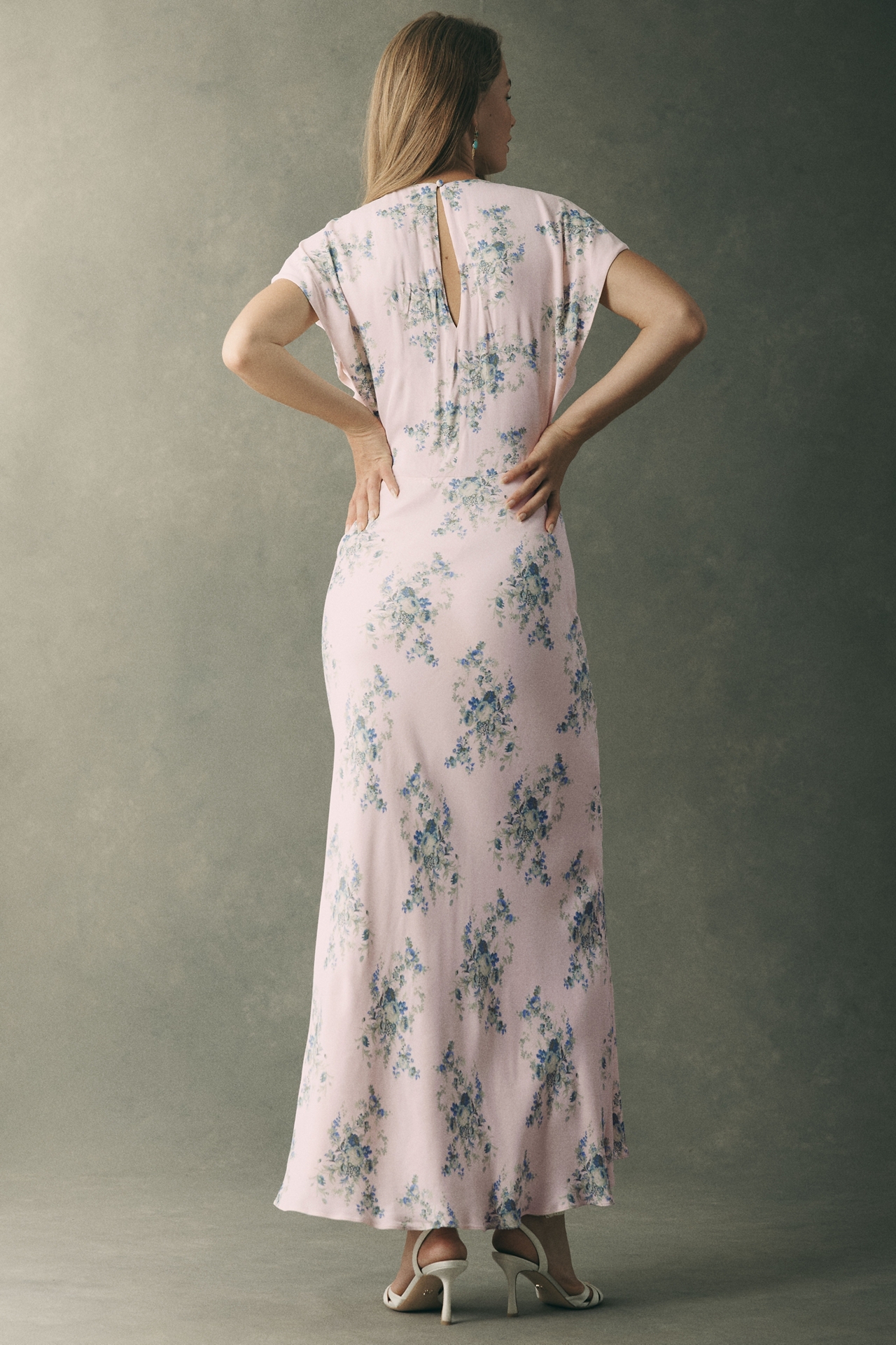 BHLDN Flutter-Sleeve Maxi Dress