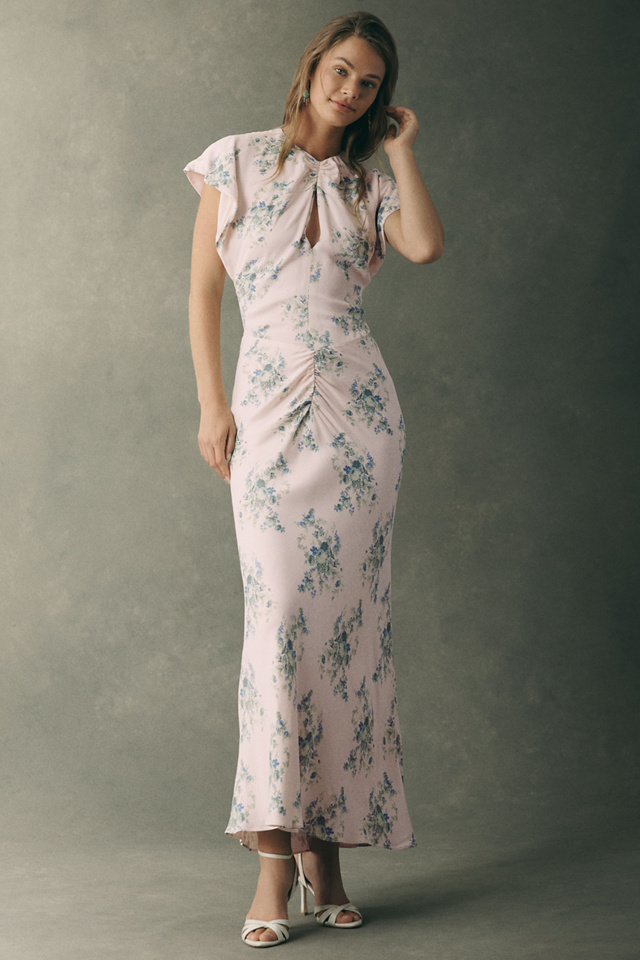 BHLDN Flutter-Sleeve Maxi Dress
