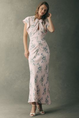 BHLDN Flutter-Sleeve Maxi Dress