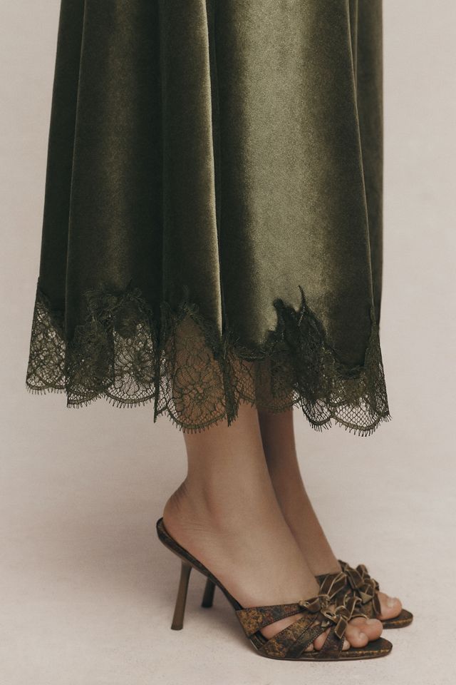 BHLDN Short-Sleeve Velvet Maxi Dress #3