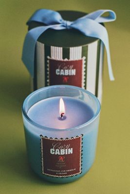Anthropologie x Papier Woody Cozy Cabin Boxed Glass Candle