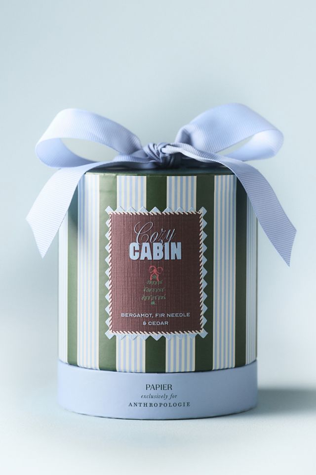 Anthropologie x Papier Woody Cozy Cabin Boxed Glass Candle #3