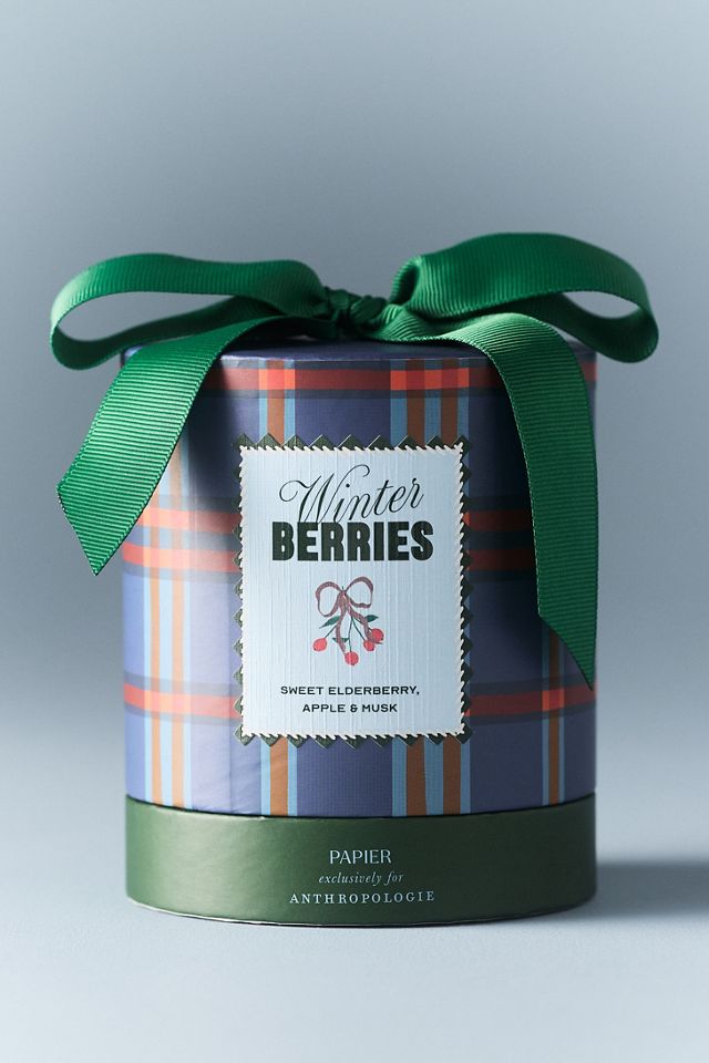 Anthropologie x Papier Fruity Winter Berries Boxed Glass Candle #1