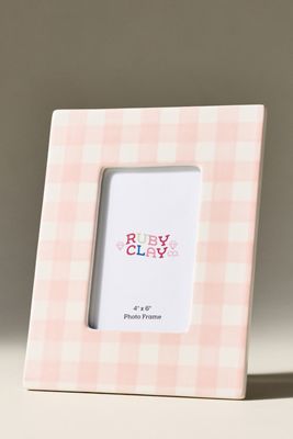 Ruby Clay Ceramic Gingham Frame
