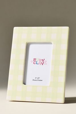 Ruby Clay Ceramic Gingham Frame