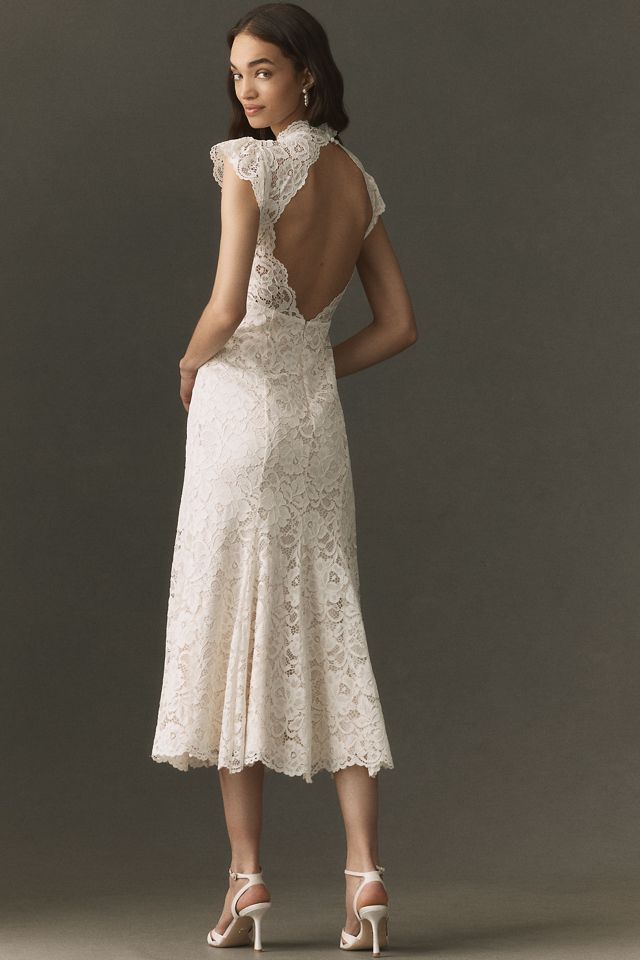 BHLDN Lace Fit-and-Flare Midi Dress #1