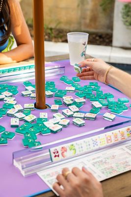 Bam Bird Umbrella Mahjong Mat