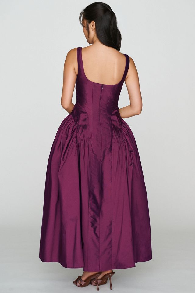 BHLDN Basque Waist Square-Neck Maxi Dress #2