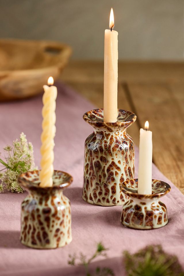 Reactive Glaze Ceramic Taper Holder #2