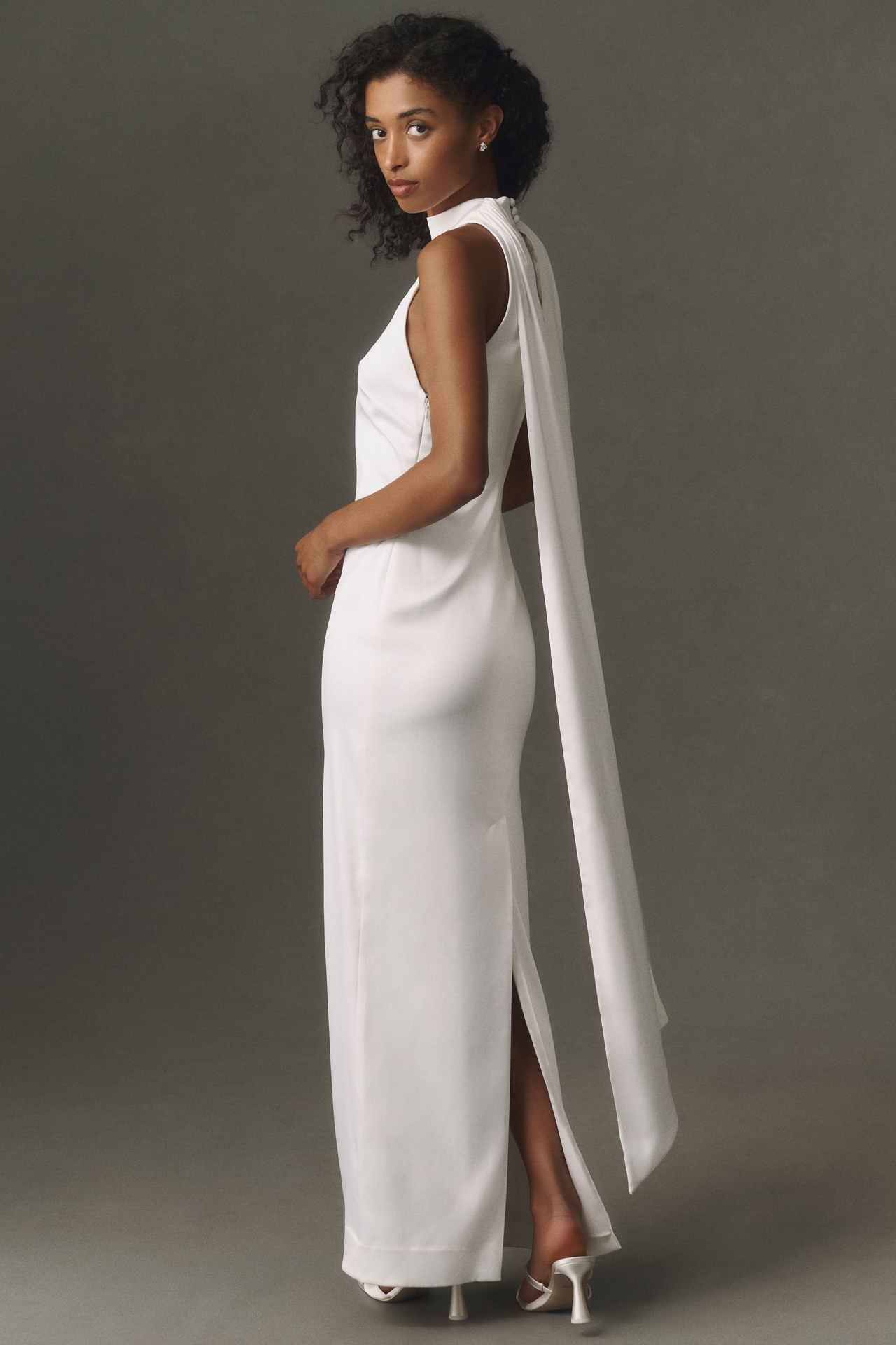 BHLDN Mock-Neck Maxi Dress