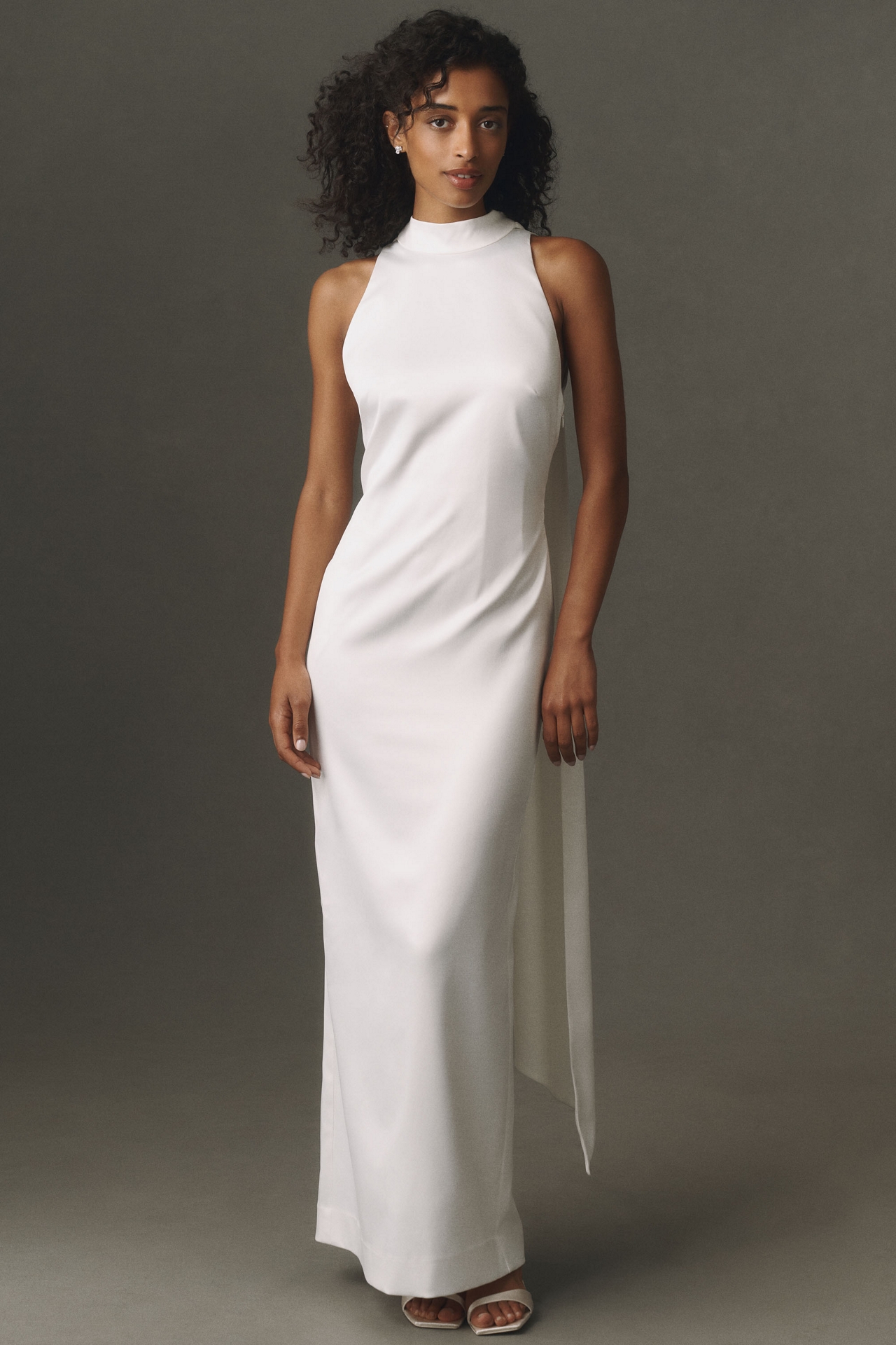 BHLDN Mock-Neck Maxi Dress