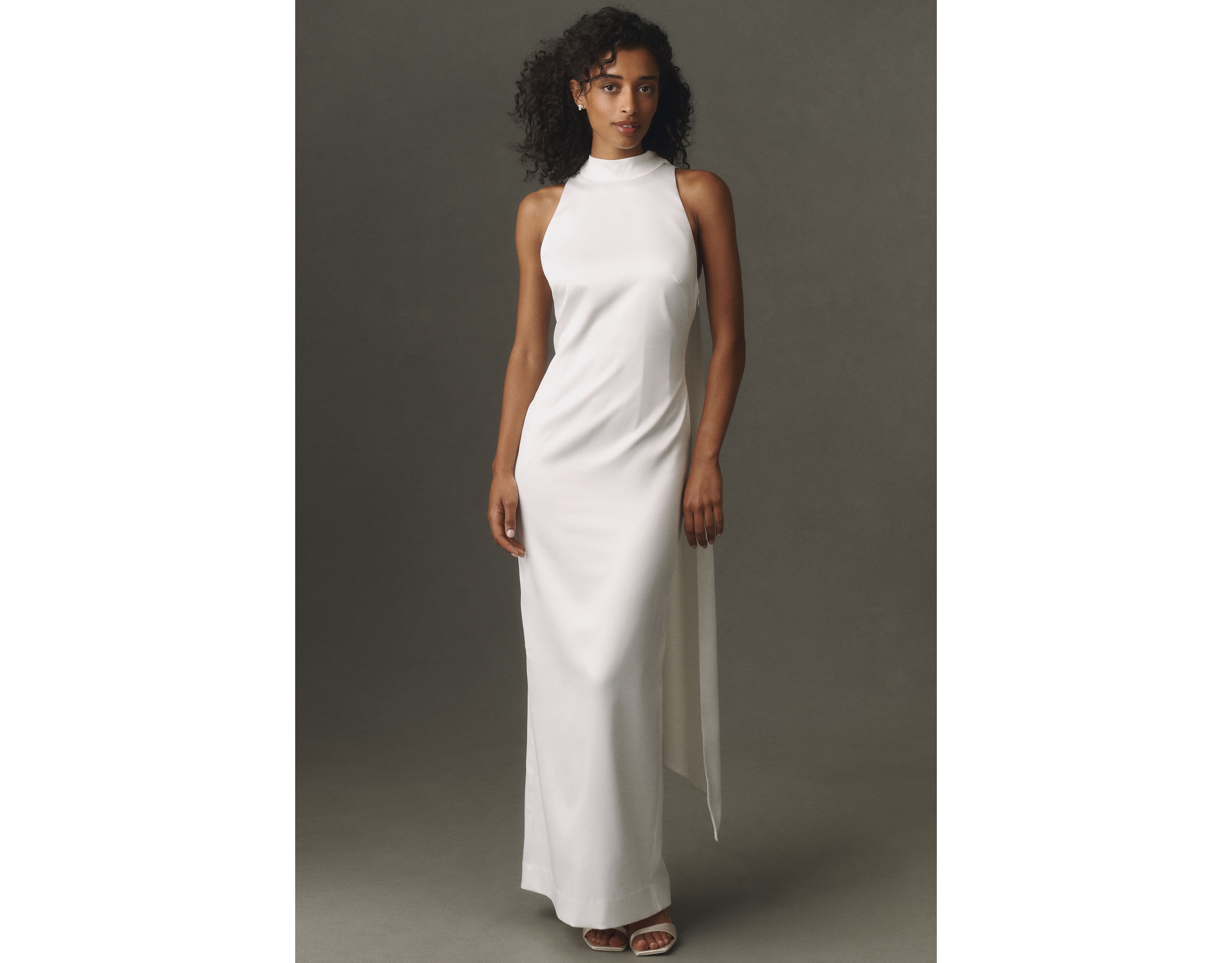 BHLDN Mock-Neck Maxi Dress