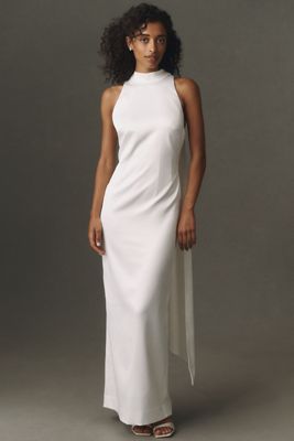 BHLDN Mock-Neck Maxi Dress