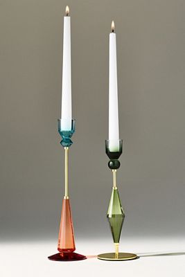 Lara Cut Glass Candle Holder