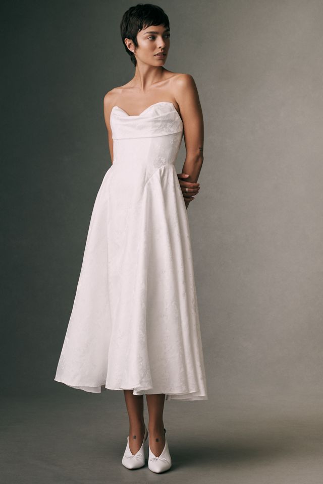 Jenny Yoo Romina Jacquard Midi Dress #3
