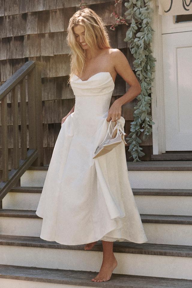 Jenny Yoo Romina Jacquard Maxi Dress