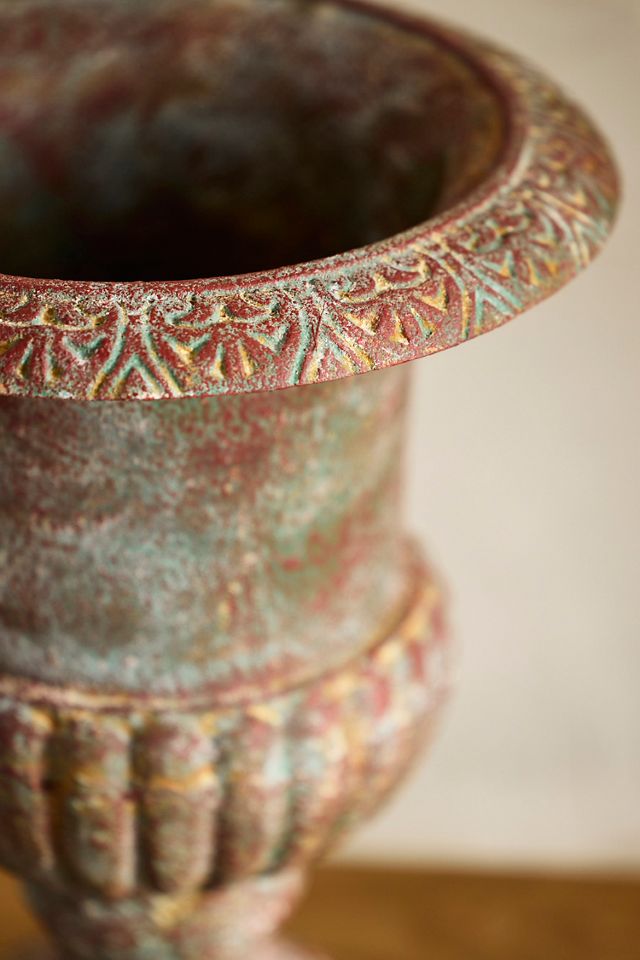 Ornate Cast Iron Urn Planter #2