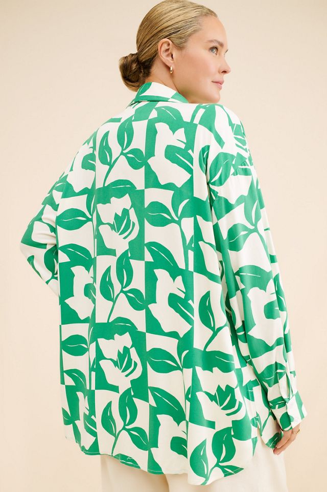 Eloquii Relaxed Long Sleeve Button Down Shirt #1