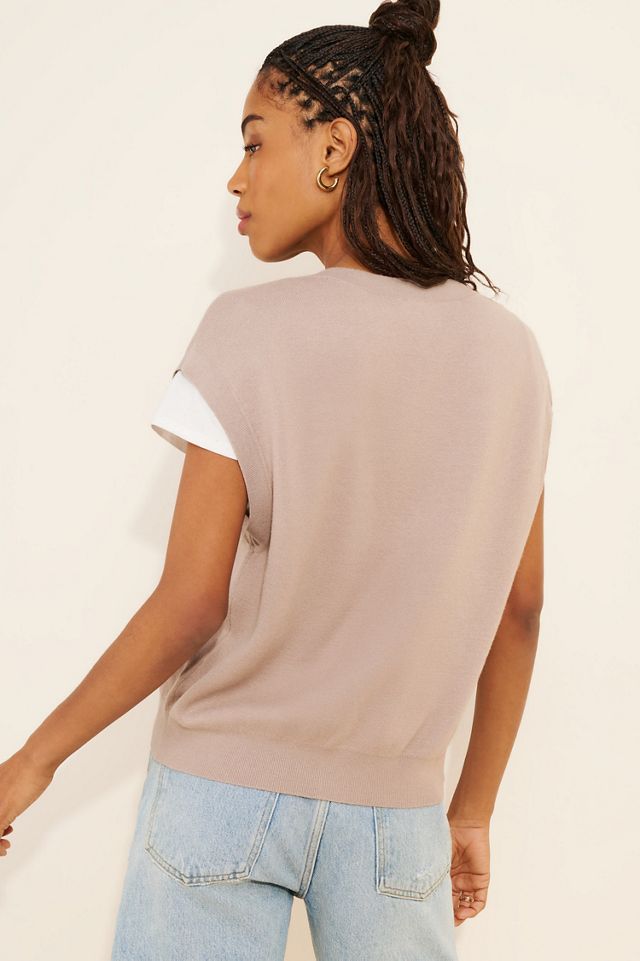 Maeve Slouchy Cardigan Sweater Vest #1