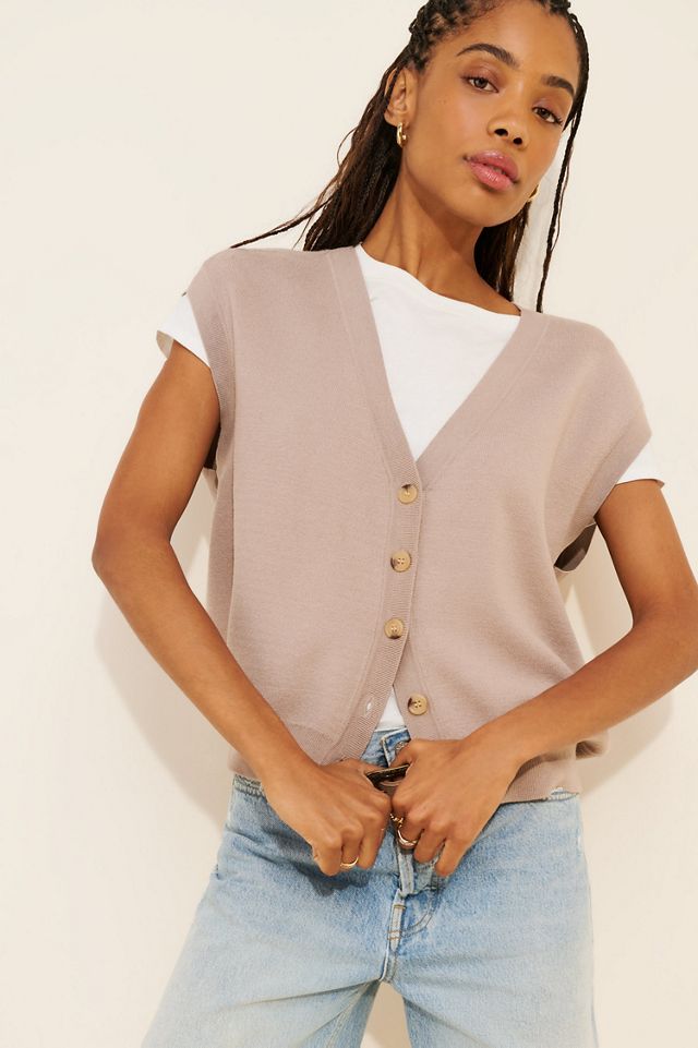 Maeve Slouchy Cardigan Sweater Vest #2