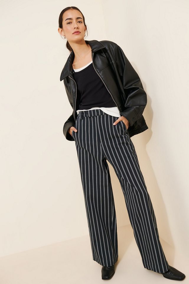 Dhruv Kapoor Striper Wide-Leg Jeans #3