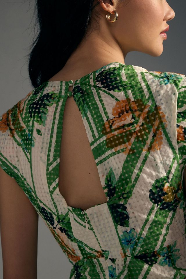 Maeve Cap-Sleeve V-Neck Maxi Dress #2