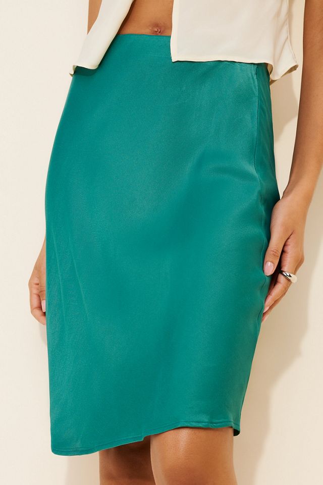 The Tilda Knee-Length Slip Skirt | Anthropologie