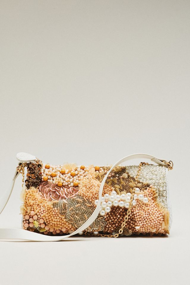 Maeve East-West Beaded Shoulder Bag #1