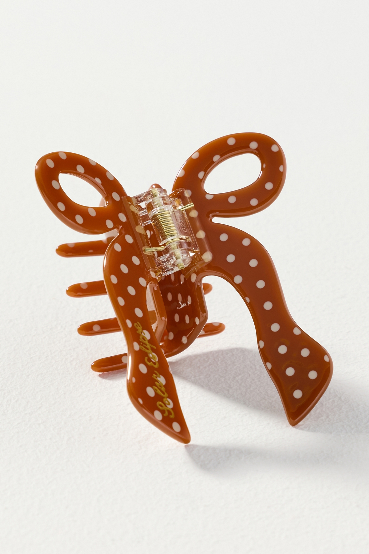 Solar Eclipse Polka Dot Bow Hair Claw Clip