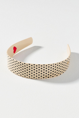 Solar Eclipse Polka Dot Headband In Black