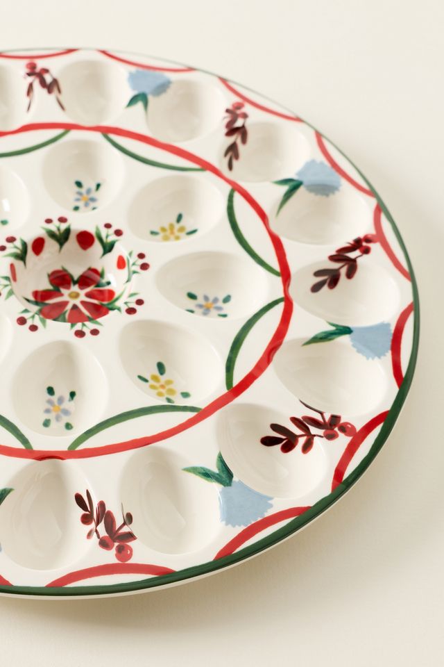Halisa Stoneware Deviled Egg Platter #3