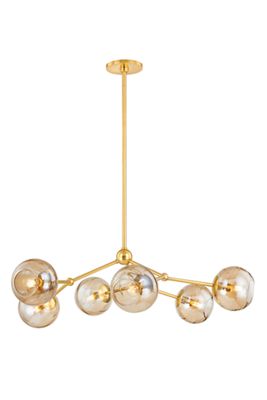 Mitzi Trixie 6-Light Aged Brass Chandelier with Champagne Glass