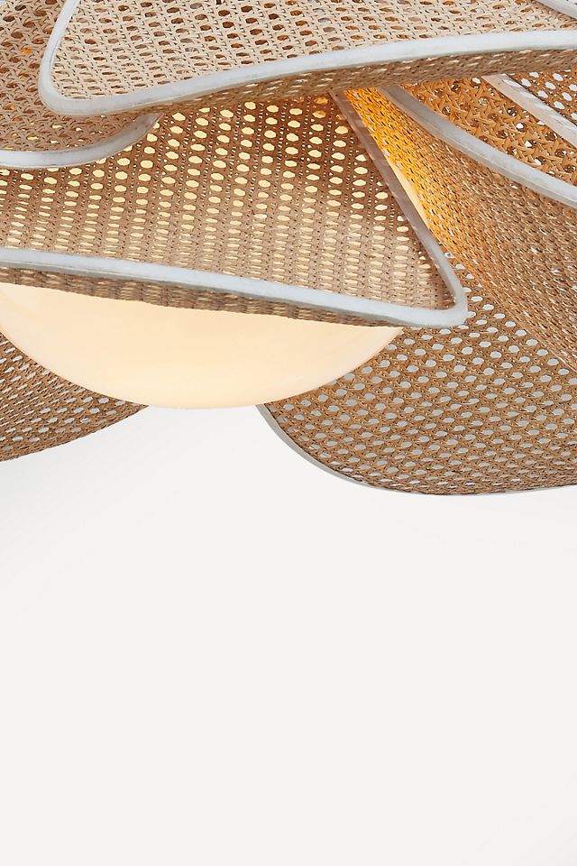 Florina One-Light Aged Brass Pendant with Opal Glass | AnthroHome