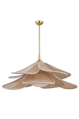 Florina One-Light Aged Brass Pendant with Opal Glass