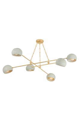 Turner 6-Light Vintage Gold Leaf Chandelier