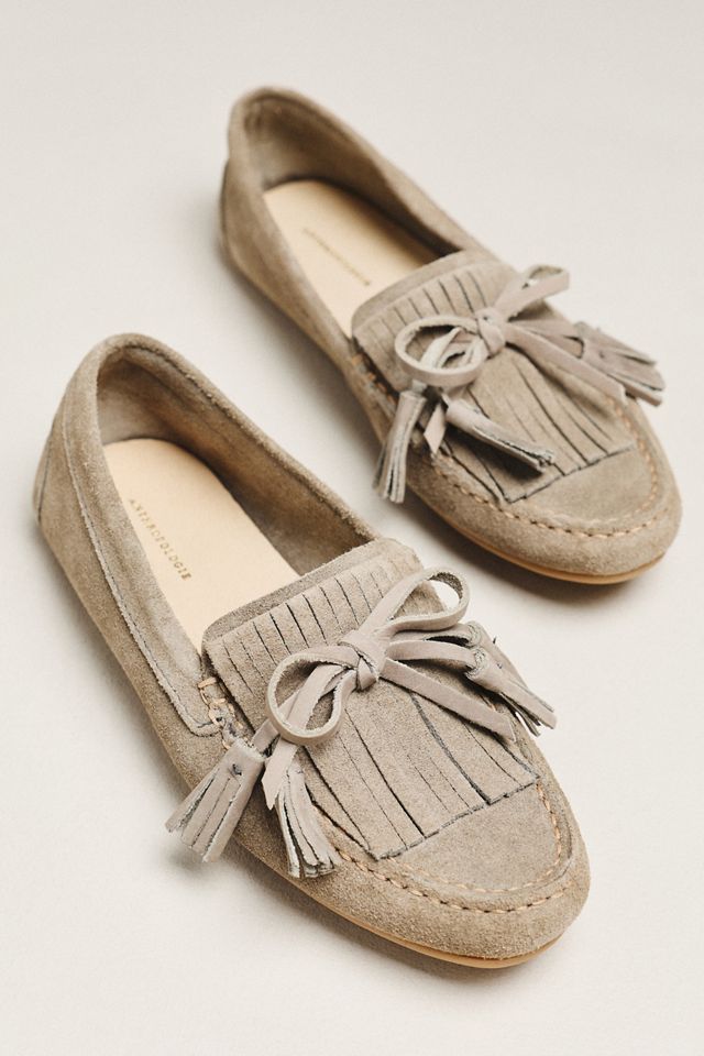 By Anthropologie Tassel Suede Moccasins #1