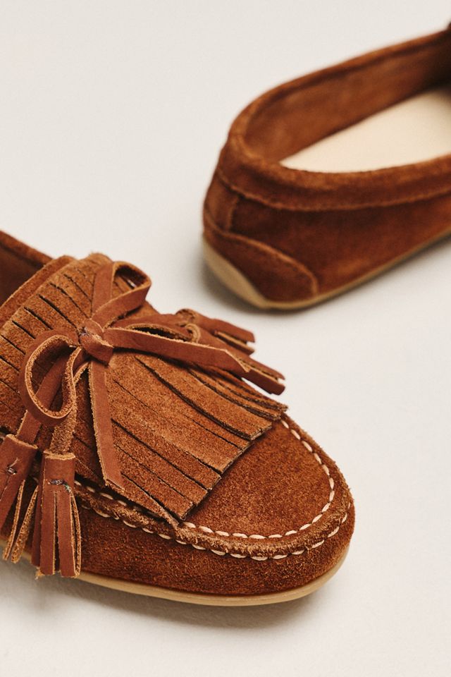 By Anthropologie Tassel Suede Moccasins #2