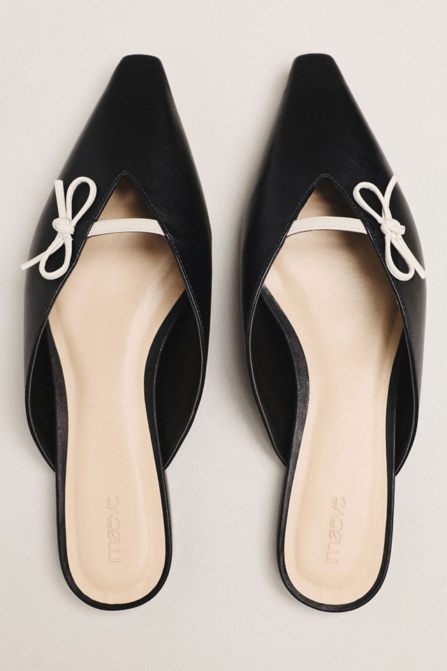 Maeve Leather Pointed-Toe Mules #2
