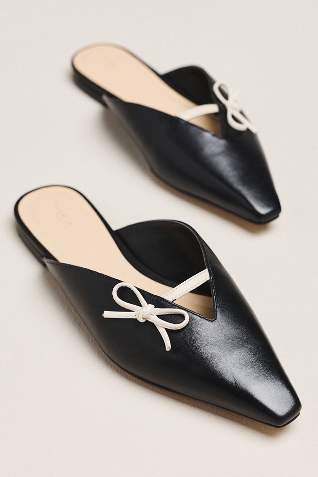 Maeve Leather Pointed-Toe Mules #1