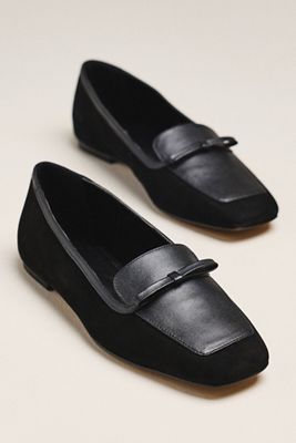 Maeve Bow Square-Toe Flats